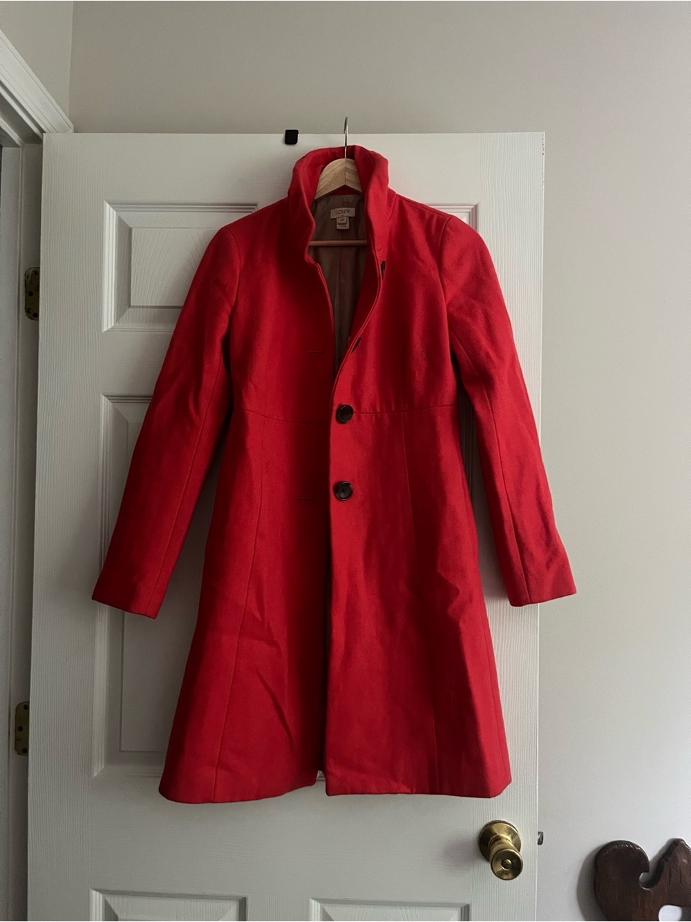 J. Crew Classic Coral Wool-Blend Women's Coat
